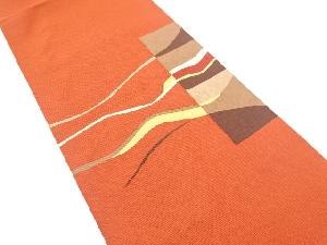 よろけ横段模様織り出し名古屋帯